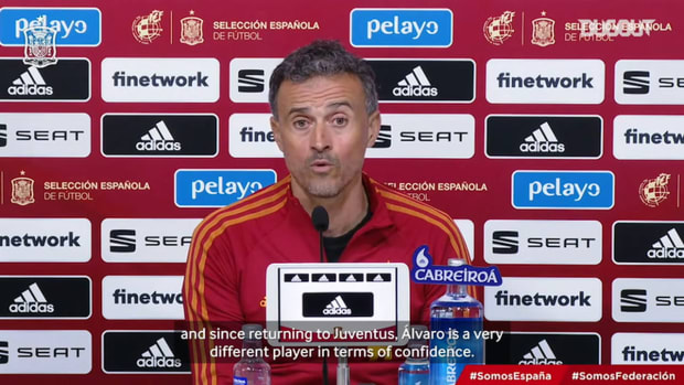 Luis Enrique on Morata’s progress since returning to Juventus